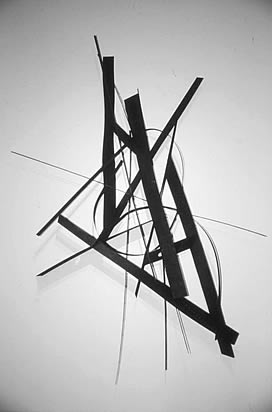 Calligraphic sculpture in wood,